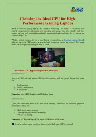 Choosing the Ideal GPU for High-Performance Gaming Laptops
