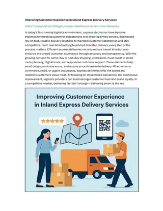 Improving Customer Experience in Inland Express Delivery Services