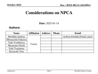 IEEE 802.11-24/1699r1: NPCA Considerations for Wi-Fi Efficiency