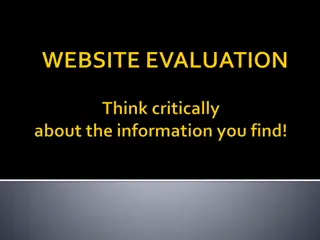 Tips for Evaluating Online Information Sources