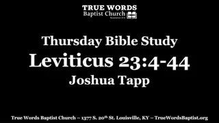 Exploring the Seven Feasts of the Lord: A Bible Study Revelation