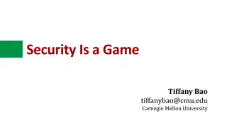 Techniques in the Game of Security: Do They Help or Hinder Players?