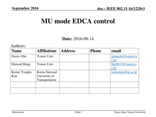 IEEE 802.11-16/1220r1 MU Mode EDCA Control Details