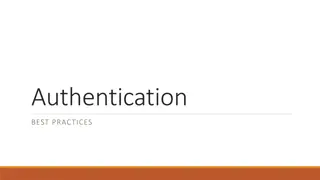 Secure Authentication Best Practices