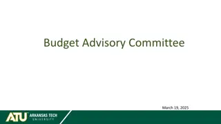 University Budget Advisory Committee Updates March 19, 2025