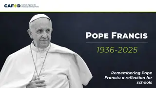 Remembering Pope Francis: A Reflection for Schools