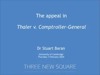 Thaler v. Comptroller-General: Patent Applications and Legal Framework