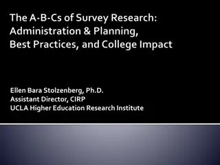 Best Practices for Survey Design in Higher Education Research