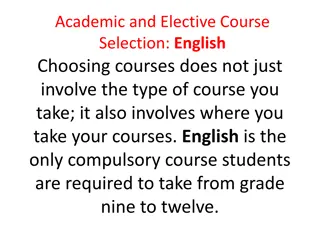 Course Selection Tips and Guidance for Students