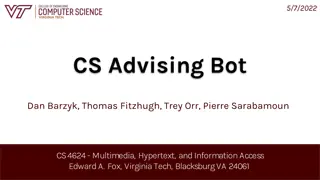 CS Advising Chatbot Project Overview at Virginia Tech