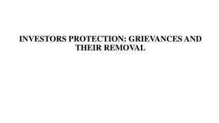 Investors Protection: Grievances and Their Removal in India