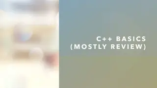 C++ Basics and Review - Primitive Types, Operators, and Comments
