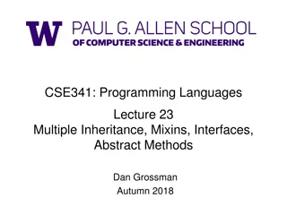 Understanding Multiple Inheritance, Mixins, Interfaces, and Abstract Methods in Programming Languages