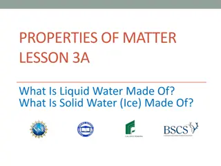 Understanding Water Molecules and Changes in Matter