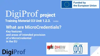 Exploring MicroCredentials and Their Key Features in the EU