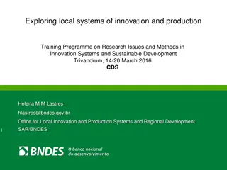 Innovation Policies for Sustainable Development in Local Systems