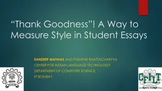 Measure Style in Student Essays: A Detailed Analysis
