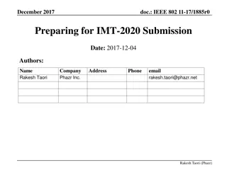 IEEE 802.11-17/1885r0: Preparation for IMT-2020 Submission