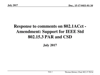 Response to Review Comments on IEEE Standards Update