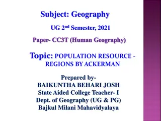 Analysis of Population Resource Regions by Ackerman in Human Geography Study