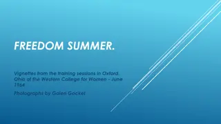 Vignettes from Freedom Summer Training Sessions in 1964