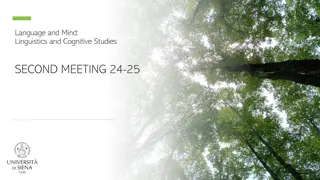 Linguistics and Cognitive Studies: Teaching Updates and Course Information