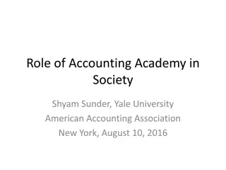 Role of Accounting Academies in Society: Shaping Future Generations