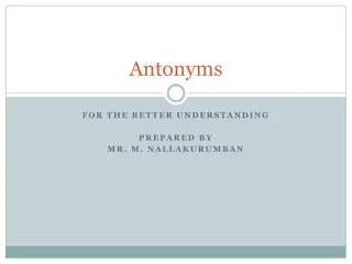 Understanding Antonyms and Their Types