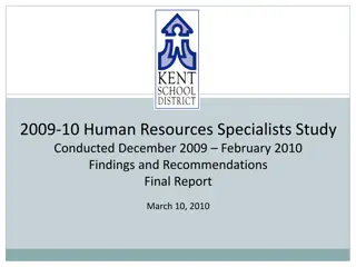 Human Resources Specialists Study Findings and Recommendations