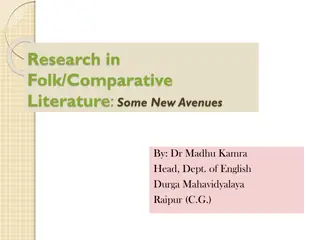 Exploring New Avenues in Comparative Literature Research