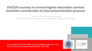 Contribution of ESP/LSP Courses to Internationalization Process in Higher Education Context