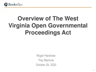 Understanding West Virginia Open Government Proceedings Act