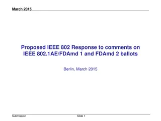IEEE 802 Standard Updates and Responses in March 2015