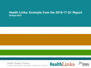 Health Links Progress Report: Improving Integrated Care in Ontario