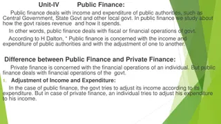 Contrasting Public Finance and Private Finance