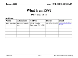 Understanding ESS in Wireless Networks: IEEE 802.11-18/1051r13 Details