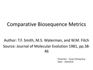 Comparative Biosequence Metrics: Needleman-Wunsch vs Sellers Algorithm Comparison