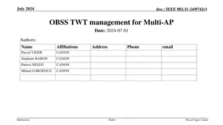 IEEE 802.11bn Multi-AP Coordination: TWT Management Overview