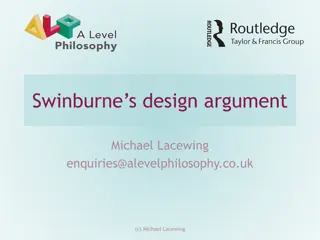 Exploring Swinburne's Design Argument by Michael Lacewing