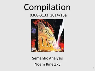 Semantic Analysis in Compiler Design