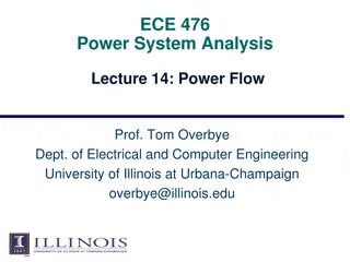 Power System Analysis Lecture on Power Flow and Modeling Voltage Dependent Load