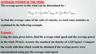 Average Power in Wind Analysis: Calculating Wind Speed and Power