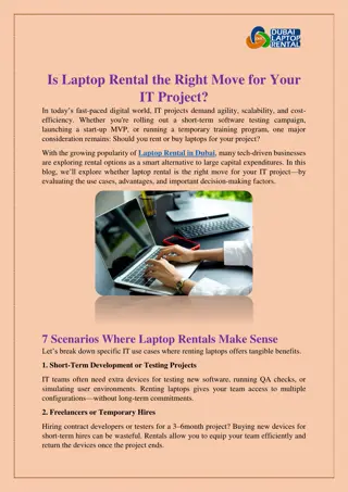 Is Laptop Rental the Right Move for Your IT Project?