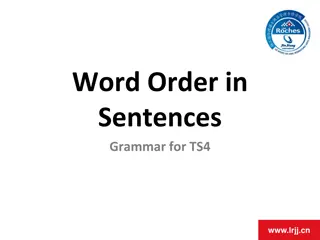 Understanding Word Order in Sentences: Essential Grammar Guide