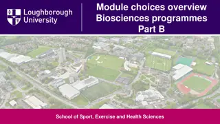 Choosing Modules in School of Sport Sciences: Overview and Advice