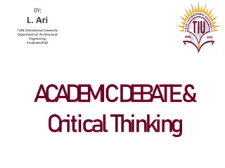 Understanding Debate and Argumentation in Academic Context