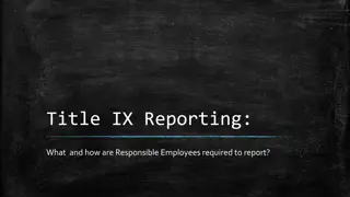 Understanding Title IX Reporting Obligations for Responsible Employees