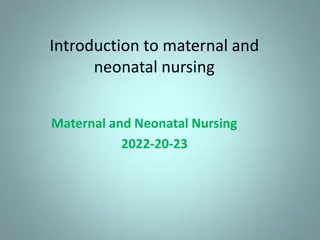 Maternal and Neonatal Health Nursing: Focus on Family Well-being