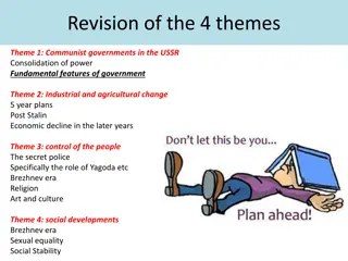 Key Themes in Soviet History: Consolidation of Power, Economic Changes, Control of the People, Social Developments