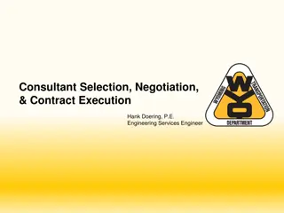 Consultant Agreements and Procurement Guidelines for Engineering Services